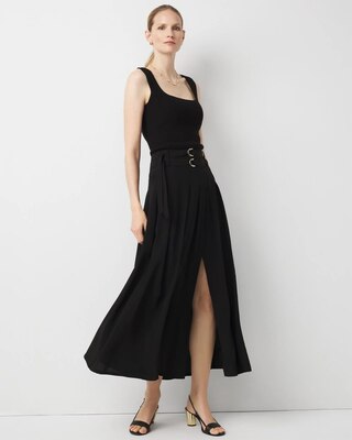 Pleated Crepe Maxi Skirt | White House Black Market
